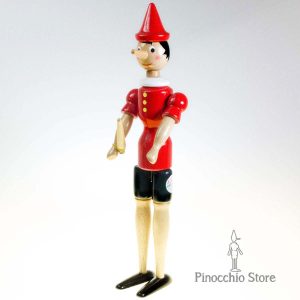 Pinocchio con naso lungo e naso corto
