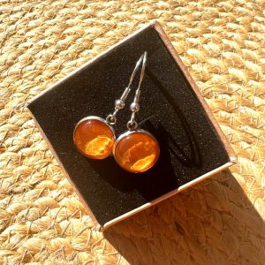 Orecchini Tondi Arancio