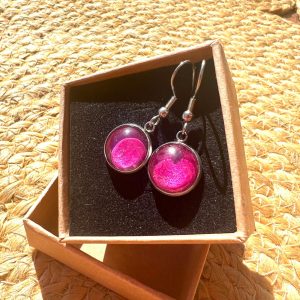 Orecchini Tondi Fucsia