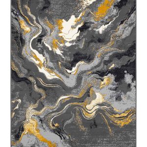 Tappeto Design 4001 Grigio Giallo